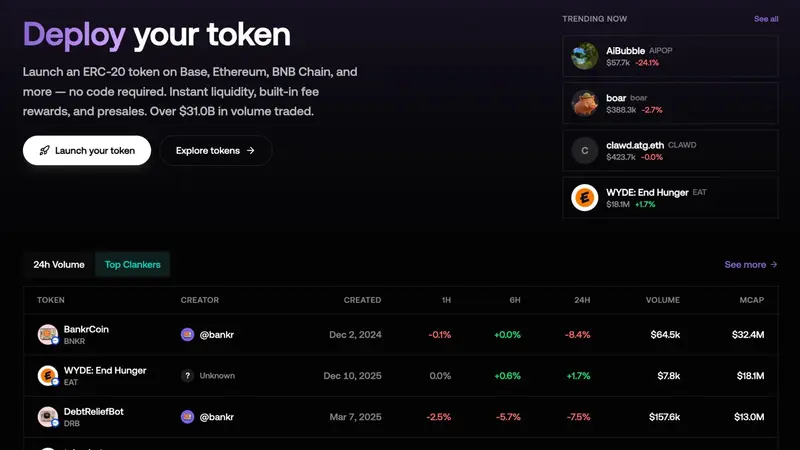 Clanker Moves to Mask Network's Firefly Team as EAT Ranks No. 2 of 739,000 Clanker Tokens